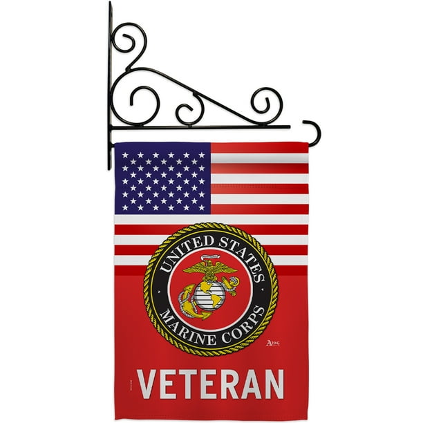 Marine Corps Veteran Garden Flag Armed Forces Decorative Gift Yard House Banner
